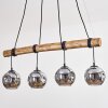 Koyoto Lampadario a sospensione, Lampada a sfera, Lampada a sospensione Écru, Nero, 4-Luci
