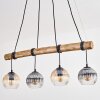 Koyoto Lampadario a sospensione, Lampada a sfera, Lampada a sospensione Écru, Nero, 4-Luci