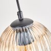 Koyoto Lampadario a sospensione, Lampada a sfera, Lampada a sospensione Écru, Nero, 4-Luci