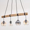 Koyoto Lampadario a sospensione, Lampada a sfera, Lampada a sospensione Écru, Nero, 4-Luci