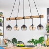 Koyoto Lampadario a sospensione, Lampada a sfera, Lampada a sospensione Écru, Nero, 5-Luci