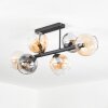 Koyoto Plafoniera, Lampada a sfera Ambrato, Chiaro, Grigio fumo, 6-Luci