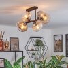 Koyoto Plafoniera, Lampada a sfera Ambrato, Chiaro, Grigio fumo, 6-Luci