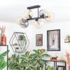 Koyoto Plafoniera, Lampada a sfera Ambrato, Chiaro, Grigio fumo, 6-Luci