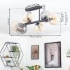 Koyoto Plafoniera, Lampada a sfera Ambrato, Chiaro, Grigio fumo, 6-Luci