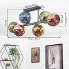 Koyoto Plafoniera, Lampada a sfera Blu, Oro, Verde, Ramato, 6-Luci