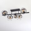Koyoto Plafoniera, Lampada a sfera Chiaro, Grigio fumo, 5-Luci