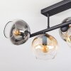 Koyoto Plafoniera, Lampada a sfera Ambrato, Chiaro, Grigio fumo, 5-Luci