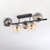 Koyoto Plafoniera, Lampada a sfera Ambrato, Chiaro, Grigio fumo, 5-Luci