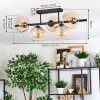 Koyoto Plafoniera, Lampada a sfera Ambrato, Chiaro, 5-Luci