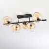 Koyoto Plafoniera, Lampada a sfera Ambrato, Chiaro, 5-Luci