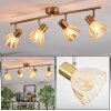 Saire Plafoniera, Faretto da soffitto Cromo, Ottone, 4-Luci
