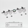 Saire Plafoniera, Faretto da soffitto Cromo, Nero, 4-Luci