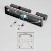 Orlan Plafoniera, Faretto da soffitto Cromo, Écru, Nero, 3-Luci