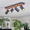 Orlan Plafoniera, Faretto da soffitto Cromo, Écru, Nero, 4-Luci