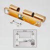 Javel Plafoniera, Faretto da soffitto Oro, 3-Luci