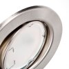 Osran Plafoniera da incasso, Faretto da soffitto, Lampada da incasso LED Nichel opaco, 3-Luci, Telecomando
