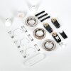 Osran Plafoniera da incasso, Faretto da soffitto, Lampada da incasso LED Nichel opaco, 3-Luci, Telecomando