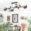 Koyoto Plafoniera, Lampada a sfera Ambrato, Cromo, Chiaro, Grigio fumo, 8-Luci