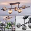 Chehalis Plafoniera, Lampada a sfera Nero, 5-Luci