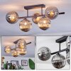 Chehalis Plafoniera, Lampada a sfera Nero, 5-Luci
