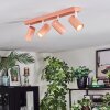 Javel Plafoniera, Faretto da soffitto Fucsia, Bianco, 4-Luci