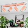 Javel Plafoniera, Faretto da soffitto Fucsia, Bianco, 4-Luci