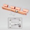 Javel Plafoniera, Faretto da soffitto Fucsia, Bianco, 4-Luci