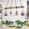 Koyoto Lampadario a sospensione, Lampada a sfera, Lampada a sospensione Écru, Nero, 4-Luci