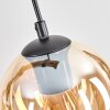 Koyoto Lampadario a sospensione, Lampada a sfera, Lampada a sospensione Écru, Nero, 4-Luci