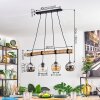 Koyoto Lampadario a sospensione, Lampada a sfera, Lampada a sospensione Écru, Nero, 4-Luci