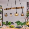 Koyoto Lampadario a sospensione, Lampada a sfera, Lampada a sospensione Écru, Nero, 4-Luci