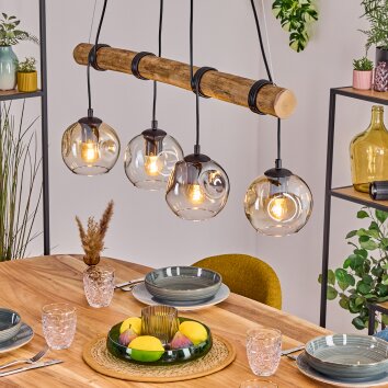 Ripoll Lampadario a sospensione, Lampada a sfera, Lampada a sospensione Écru, Nero, 4-Luci Ripoll Lampadario a sospensione, Lampada a sfera, Lampada a sospensione Écru, Nero, 4-Luci