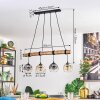 Ripoll Lampadario a sospensione, Lampada a sfera, Lampada a sospensione Écru, Nero, 4-Luci