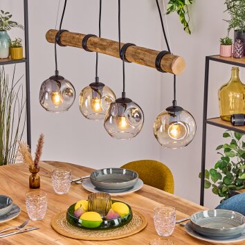 Ripoll Lampadario a sospensione, Lampada a sfera, Lampada a sospensione Écru, Nero, 4-Luci Ripoll Lampadario a sospensione, Lampada a sfera, Lampada a sospensione Écru, Nero, 4-Luci