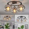 Koyoto Plafoniera, Lampada a sfera Cromo, Chiaro, Grigio fumo, 3-Luci