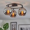 Koyoto Plafoniera, Lampada a sfera Cromo, Grigio fumo, 3-Luci
