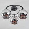 Koyoto Plafoniera, Lampada a sfera Cromo, Grigio fumo, 3-Luci