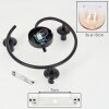 Koyoto Plafoniera, Lampada a sfera Ambrato, Chiaro, 3-Luci