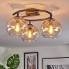 Koyoto Plafoniera, Lampada a sfera Ambrato, Chiaro, 3-Luci