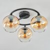 Koyoto Plafoniera, Lampada a sfera Ambrato, Chiaro, 3-Luci