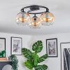 Koyoto Plafoniera, Lampada a sfera Ambrato, Chiaro, 3-Luci