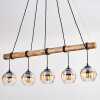 Koyoto Lampadario a sospensione, Lampada a sfera, Lampada a sospensione Écru, Nero, 5-Luci