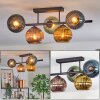 Koyoto Plafoniera, Lampada a sfera Blu, Oro, Verde, Ramato, 5-Luci