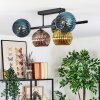 Koyoto Plafoniera, Lampada a sfera Blu, Oro, Verde, Ramato, 5-Luci