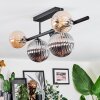 Chehalis Plafoniera, Lampada a sfera Ambrato, Chiaro, Grigio fumo, 5-Luci