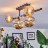 Chehalis Plafoniera, Lampada a sfera Ambrato, Chiaro, Grigio fumo, 5-Luci
