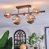 Chehalis Plafoniera, Lampada a sfera Ambrato, Chiaro, Grigio fumo, 5-Luci