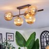 Chehalis Plafoniera, Lampada a sfera Ambrato, 5-Luci