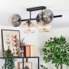 Koyoto Plafoniera, Lampada a sfera Ambrato, Chiaro, Grigio fumo, 5-Luci